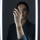 18K Gold Plated Elegant Diamond-Accented Bracelet