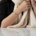 18K Gold Plated Bracelet with Diamond Accents