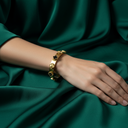 18K Gold Plated Floral Bangle Bracelet