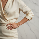 18K Gold-Plated Bamboo Motif Bangle Bracelet