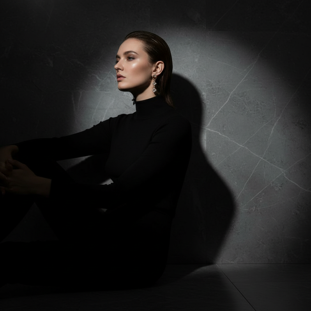 18K Gold-Plated Hoop Earrings with Square-Cut Clear Stones