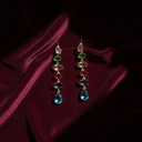 18K Gold Plated Multi-Gemstone Drop Earrings