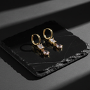 18K Gold-Plated Square and Teardrop Dangle Earrings