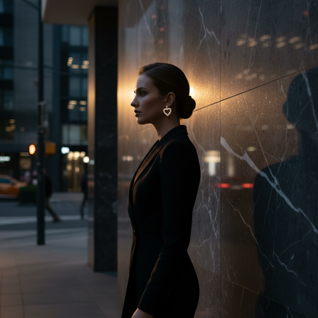 18K Gold-Plated Heart-Shaped Earrings with Crystals