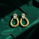 18K Gold-Plated Teardrop Hoop Earrings
