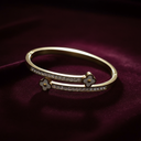 18K Gold Plated Four-Leaf Clover Crystal Bracelet