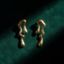 18K Gold-Plated Abstract Fluid Earrings