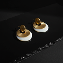 18K Gold-Plated Sunburst Shell Earrings