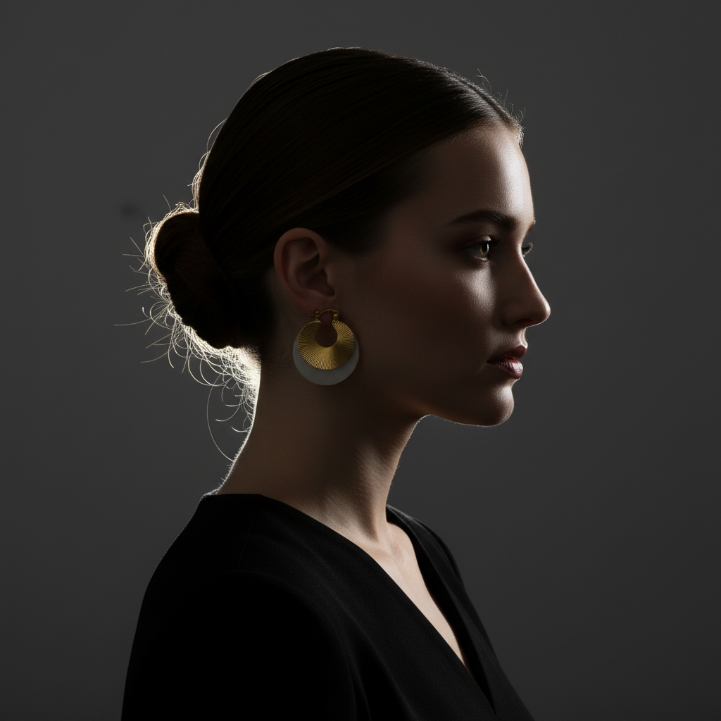 18K Gold-Plated Sunburst Shell Earrings