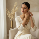 18K Gold Plated Filigree Dangle Earrings with Pink Gemstones