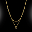 18K Gold Plated Circle Pendant Necklace