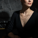 18K Gold Plated Circle Pendant Necklace