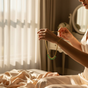 18K Gold-Plated Necklace with Emerald Green Gemstone Accents