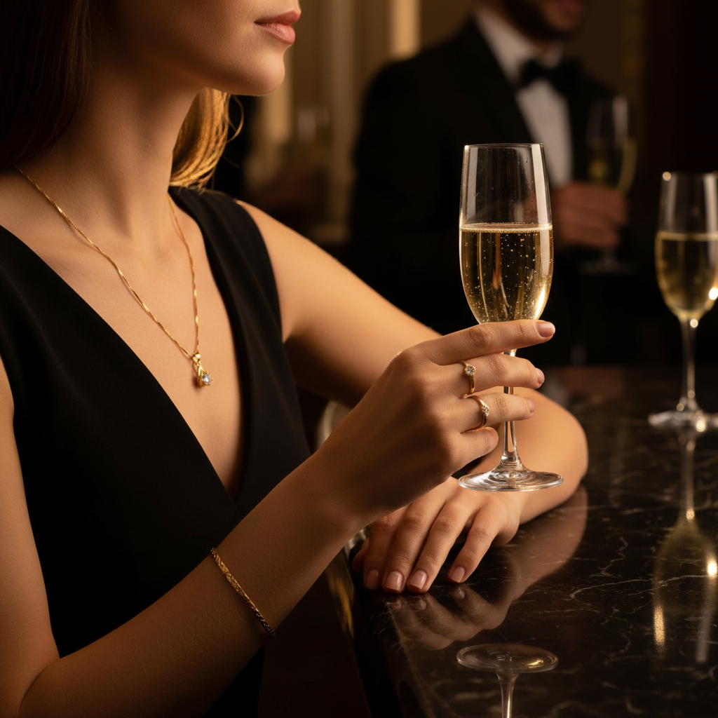 18K Gold Plated Teardrop Solitaire Necklace