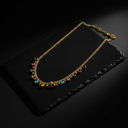18K Gold Plated Multi-Colored Gemstone Necklace