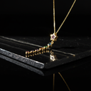 18K Gold Plated Star Multicolor Gemstone Necklace