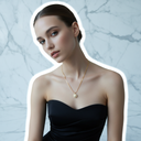 18K Gold-Plated Circular Pendant Necklace with Clear Gemstones