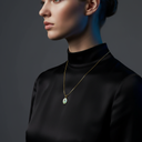 18K Gold-Plated Pearl & Enamel Circle Pendant Necklace