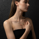 18K Gold-Plated Pastel Floral Cluster Necklace