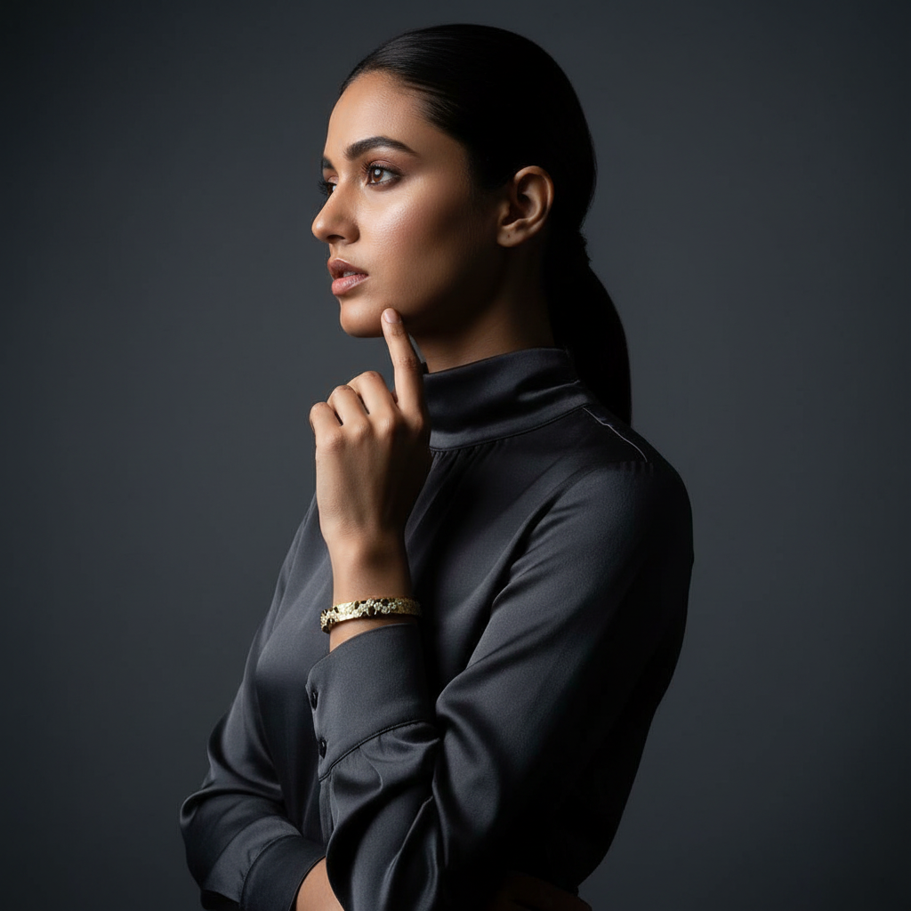 18K Gold-Plated Hexagonal Gemstone Bracelet