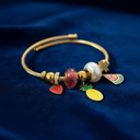 18K Gold-Plated Fruit Charm Bracelet