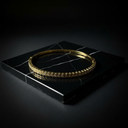 18K Gold Plated Geometric Stone-Set Bracelet