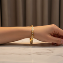 18K Gold Plated Clear Stone-Inlaid Bracelet