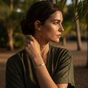 18K Gold-Plated Multicolor Gemstone Bangle Bracelet