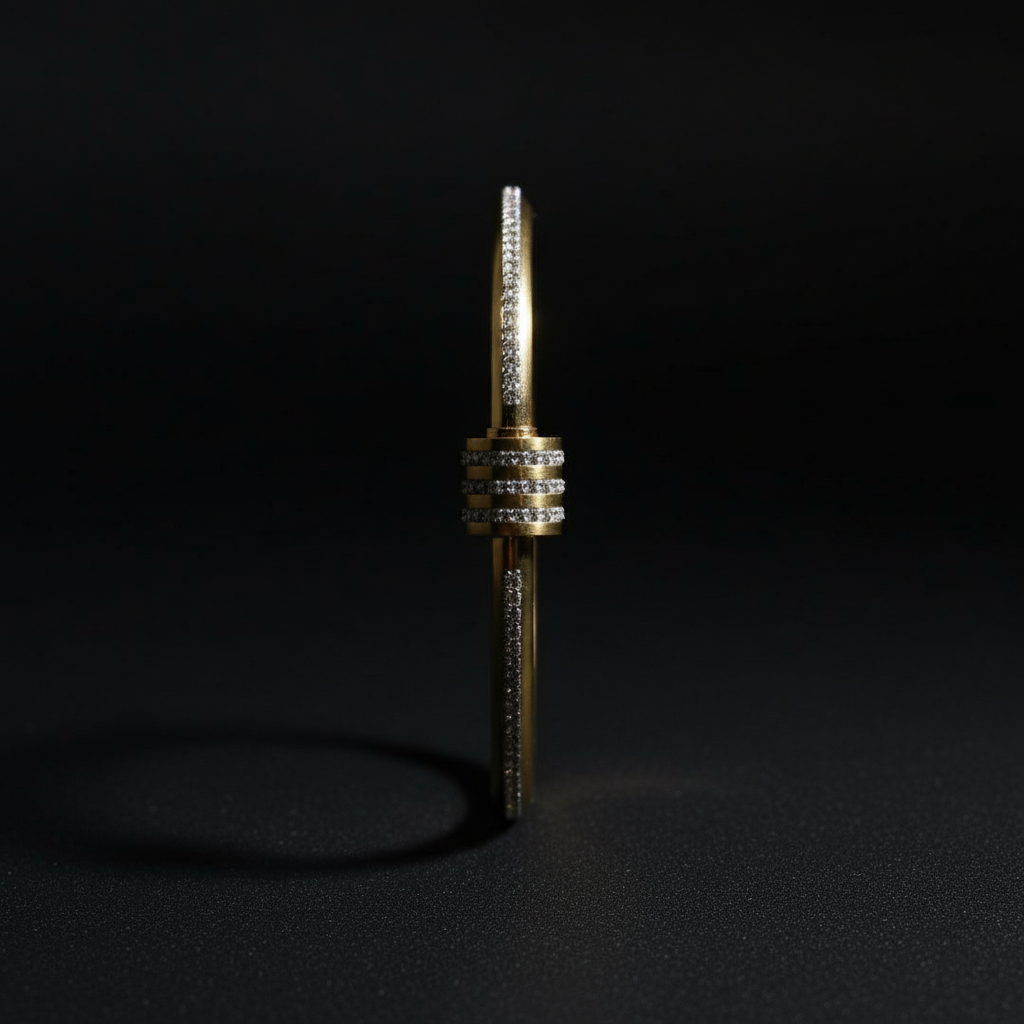 18K Gold Plated Luxury Crystal Bangle Bracelet