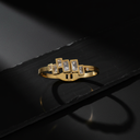 18K Gold-Plated Rectangular Gemstone Bracelet