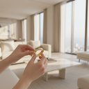 18K Gold Plated Twisted Textured Bangle with Sparkling Stones