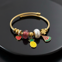 18K Gold-Plated Fruit Charm Bracelet