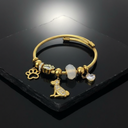 18K Gold Plated Pet-Themed Charm Bracelet