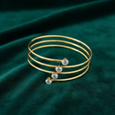 18K Gold-Plated Crystal Bangle Set