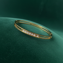 18K Gold Plated Bracelet with Diamond Accents