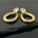 18K Gold-Plated Teardrop Hoop Earrings