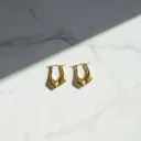 18K Gold-Plated Geometric Link Earrings