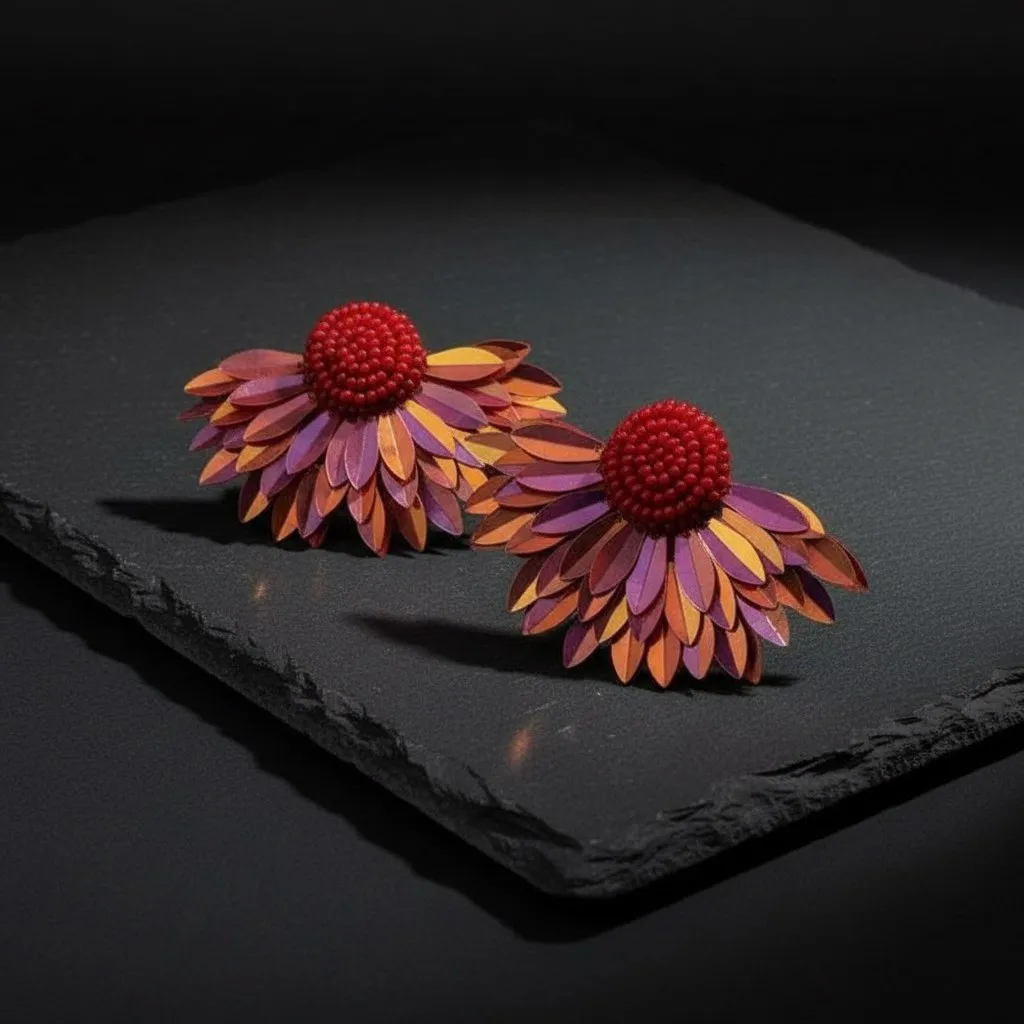 [1] Floral Decorative Earrings