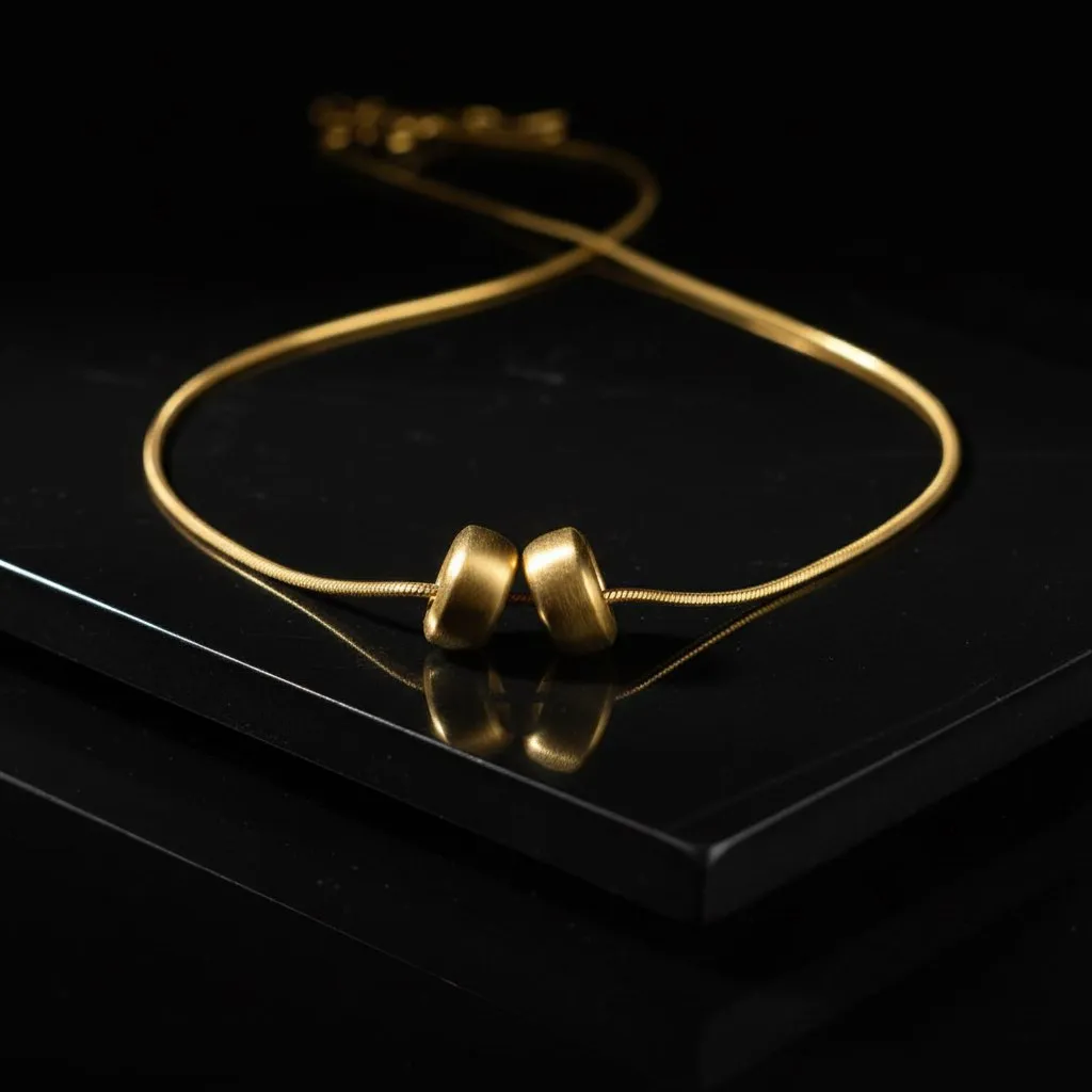 [1] 18K Gold Plated Elegant Multi-Ring Pendant Necklace