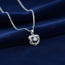 Silver Plated Elegant Swirl Pendant Necklace